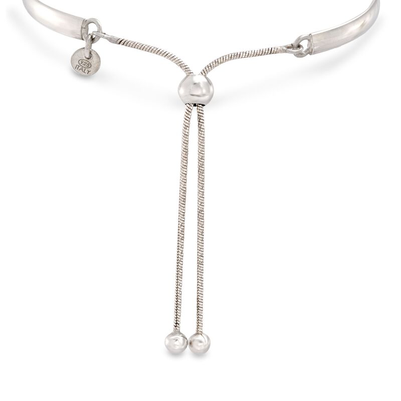 Italian Sterling Silver Bolo Cuff Bracelet image number 2