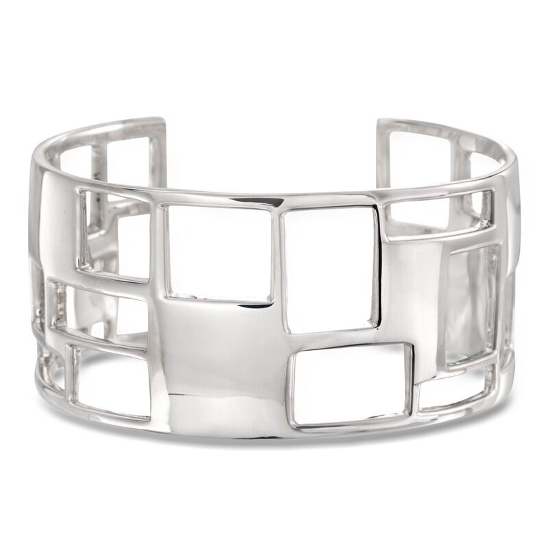 Zina Sterling Silver "Windows" Cuff Bracelet. 7" image number 0