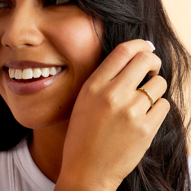 Sapphire and Diamond Ring in 14kt Yellow Gold image number 2
