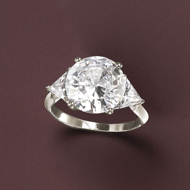 7.50 ct. t.w. CZ Ring in Sterling Silver image number 3