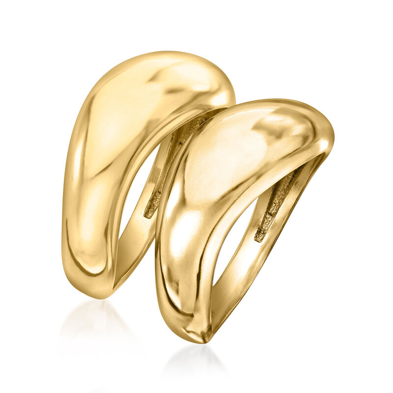18kt Gold Over Sterling Jewelry Set: Two Sculptural Rings image number 2