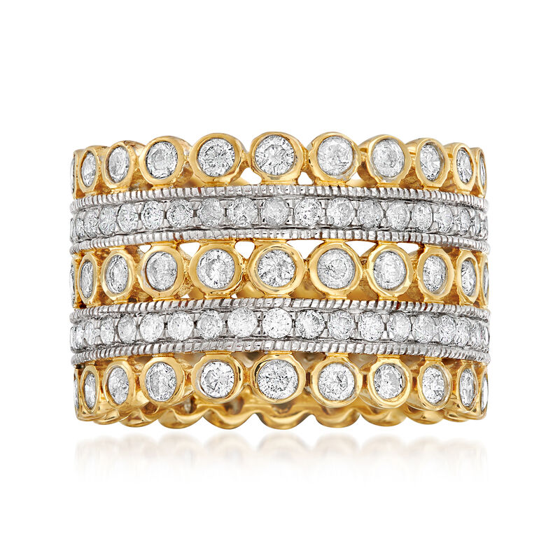 3.00 ct. t.w. Diamond Eternity-Style Multi-Row Ring in 14kt Yellow Gold image number 0