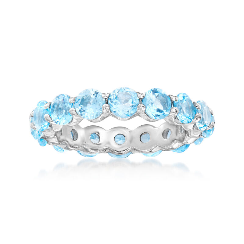 4.50 ct. t.w. Sky Blue Topaz Eternity Band in Sterling Silver image number 0