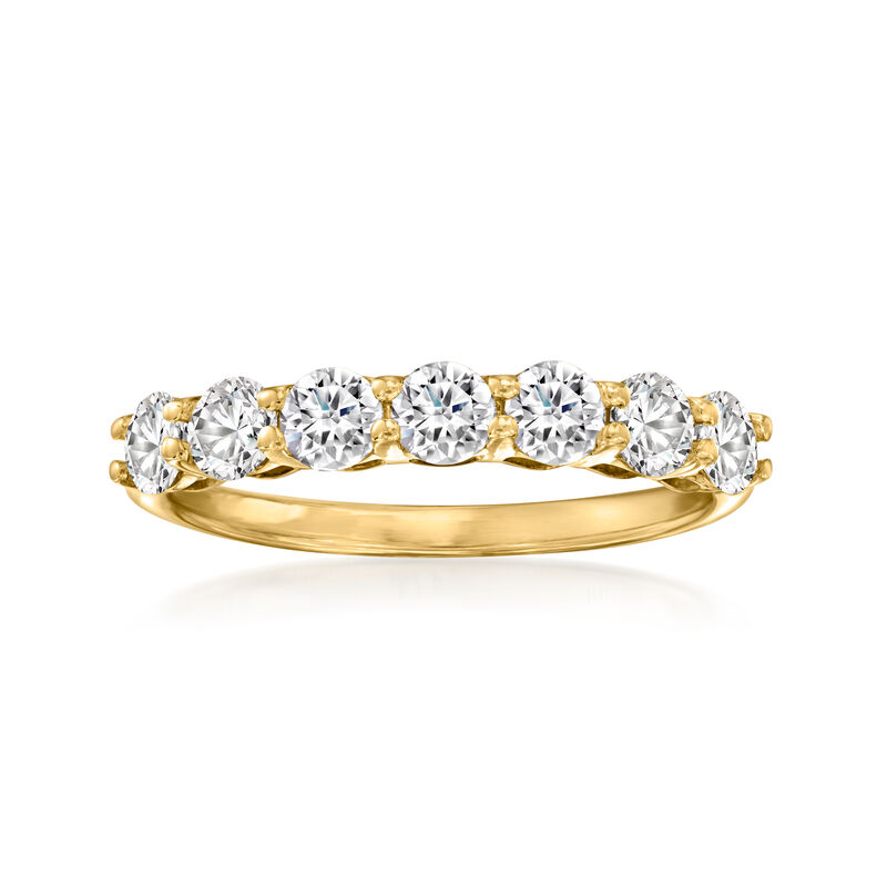1.00 ct. t.w. Lab-Grown Diamond Seven-Stone Ring in 14kt Yellow Gold. Size 8 image number 0