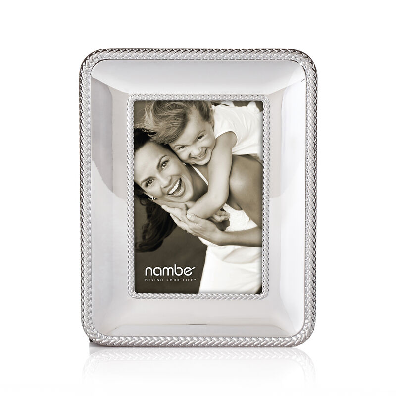 Nambe &quot;Braid&quot; Chrome Plate Frame image number 0