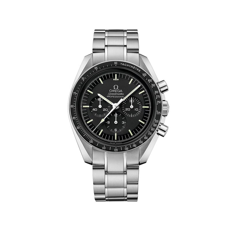 Omega Speedmaster Moonwatch Men's 42mm Stainless Steel Watch with Black Dial image number 0