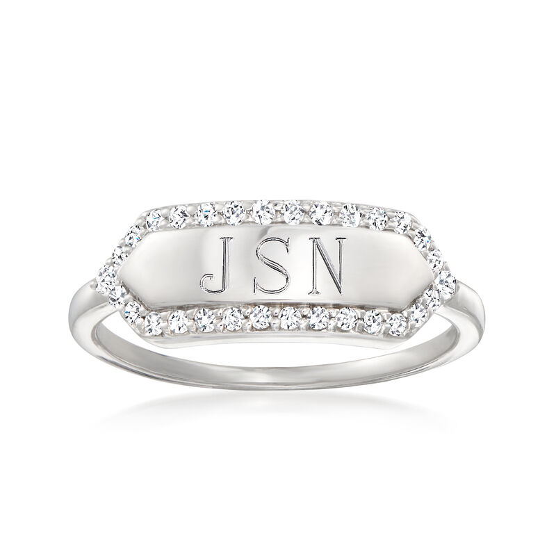 .20 ct. t.w. Diamond Personalized Ring in Sterling Silver image number 0