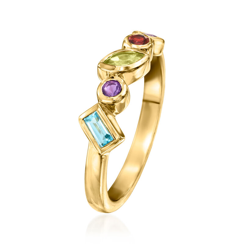 .36 ct. t.w. Multi-Gemstone Ring in 18kt Gold Over Sterling image number 2