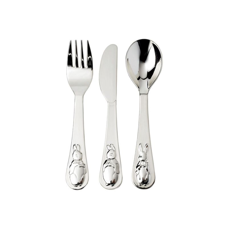 Wedgwood "Peter Rabbit" Child's 3-pc. Silver Plate Flatware image number 0