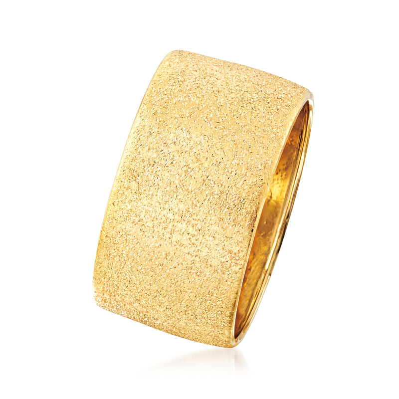 Italian Textured 14kt Yellow Gold Ring image number 2