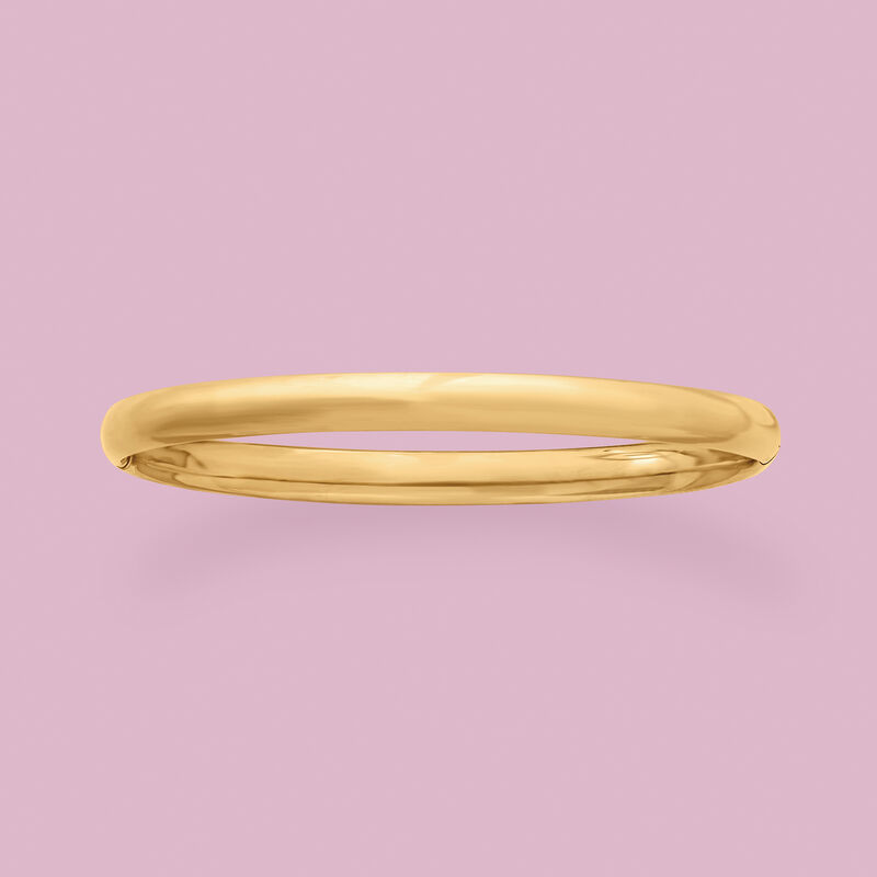 Child's 14kt Yellow Gold Bangle Bracelet. 5.5&quot; image number 1