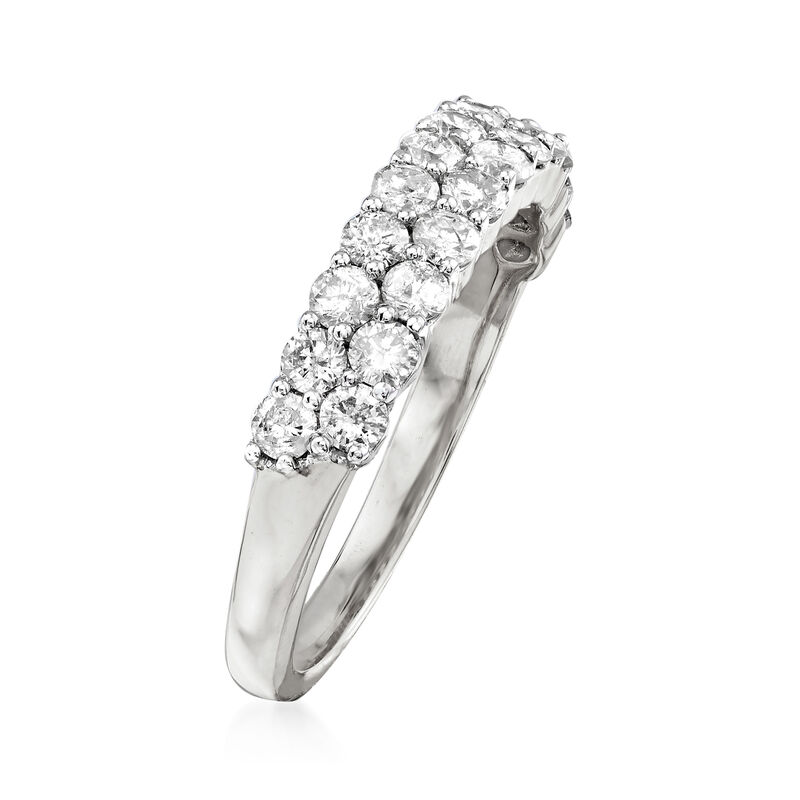 1.00 ct. t.w. Diamond Two-Row Ring in 14kt White Gold image number 2