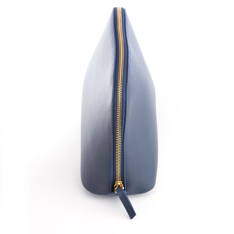 Royce Blue Leather Cosmetic Bag image number 1