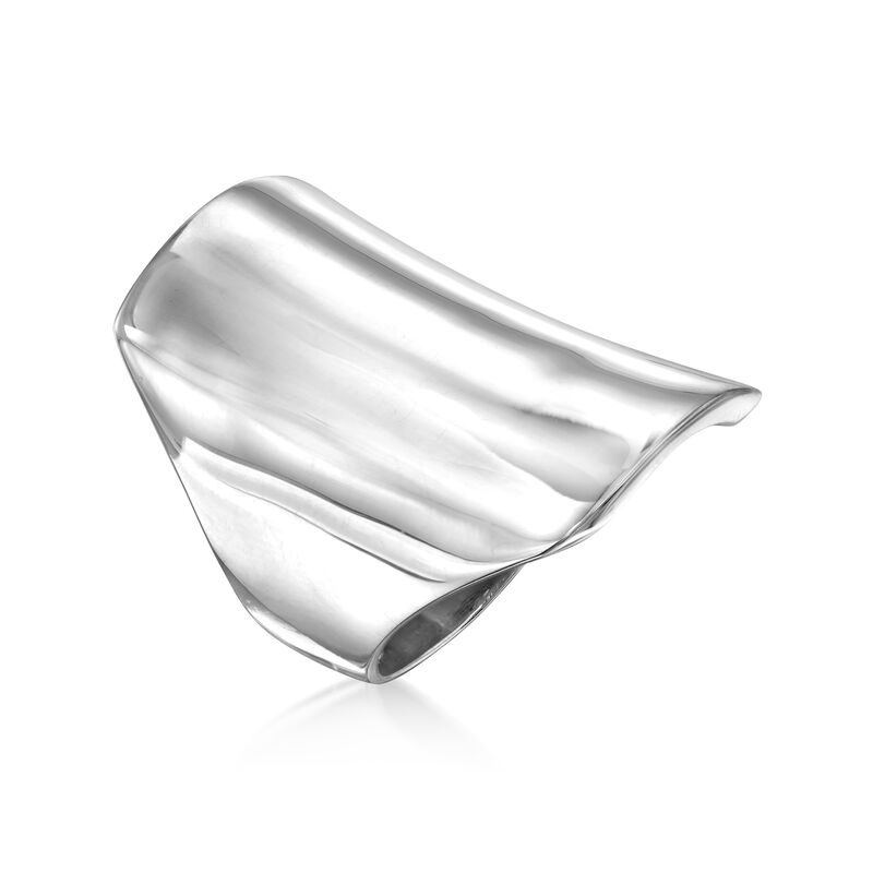 Italian Sterling Silver Rectangular Ring image number 2