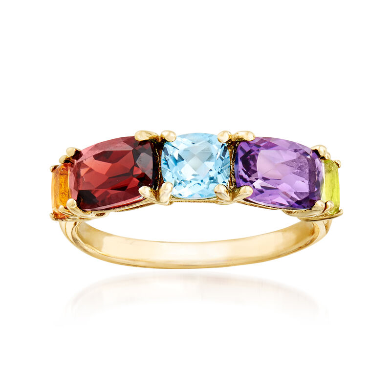3.00 ct. t.w. Multi-Gemstone Ring in 14kt Yellow Gold image number 0
