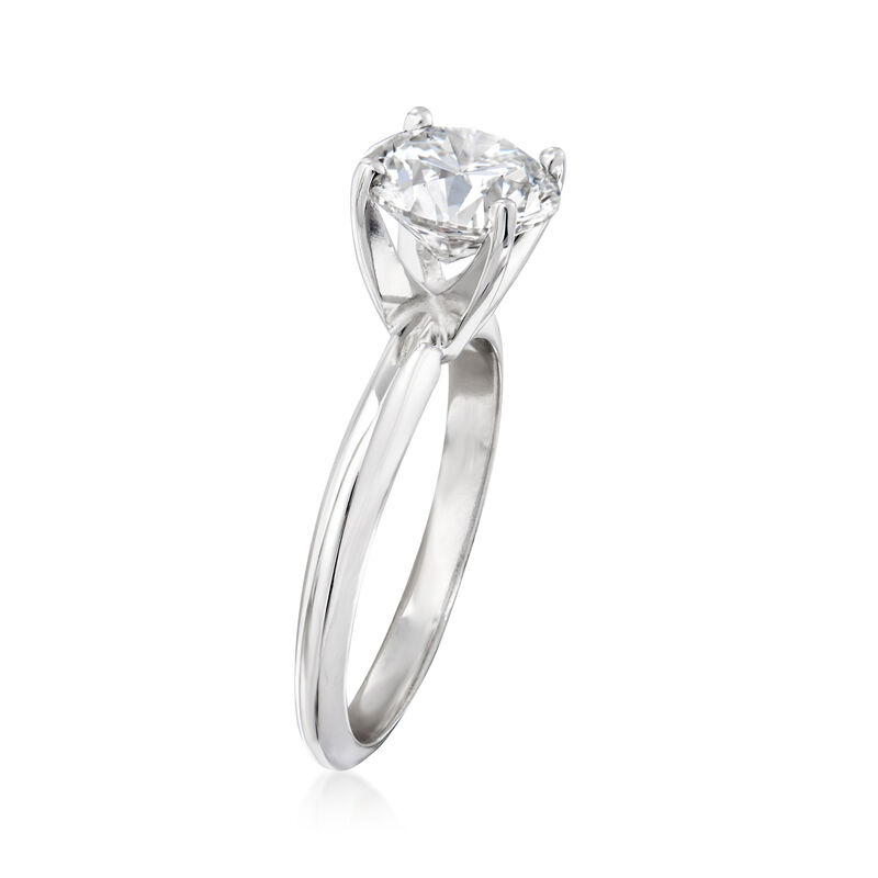 2.00 Carat Certified Diamond Solitaire Engagement Ring in Platinum image number 2