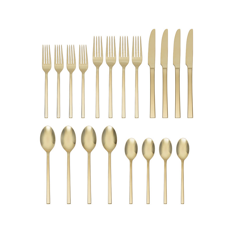Oneida &quot;Allay&quot; 20-pc. Service for 4 18/10 Stainless Steel Champagne Flatware Set image number 2