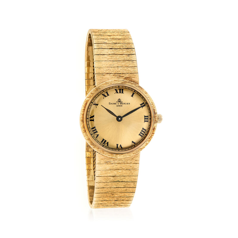 C. 1960 Vintage Baume & Mercier Men's 31mm 14kt Yellow Gold Watch. Size 7.25 image number 0