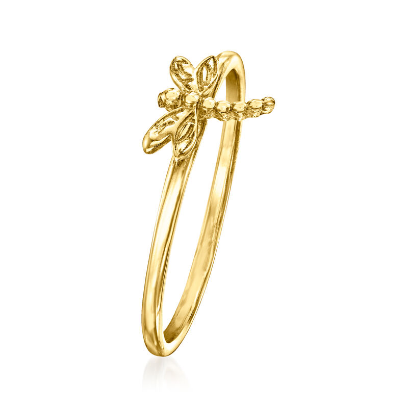 10kt Yellow Gold Dragonfly Ring image number 2