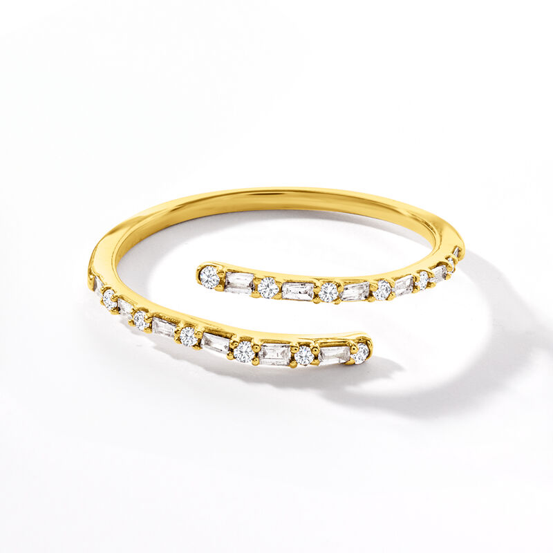 .23 ct. t.w. Diamond Bypass Ring in 14kt Yellow Gold. Size 5 image number 2