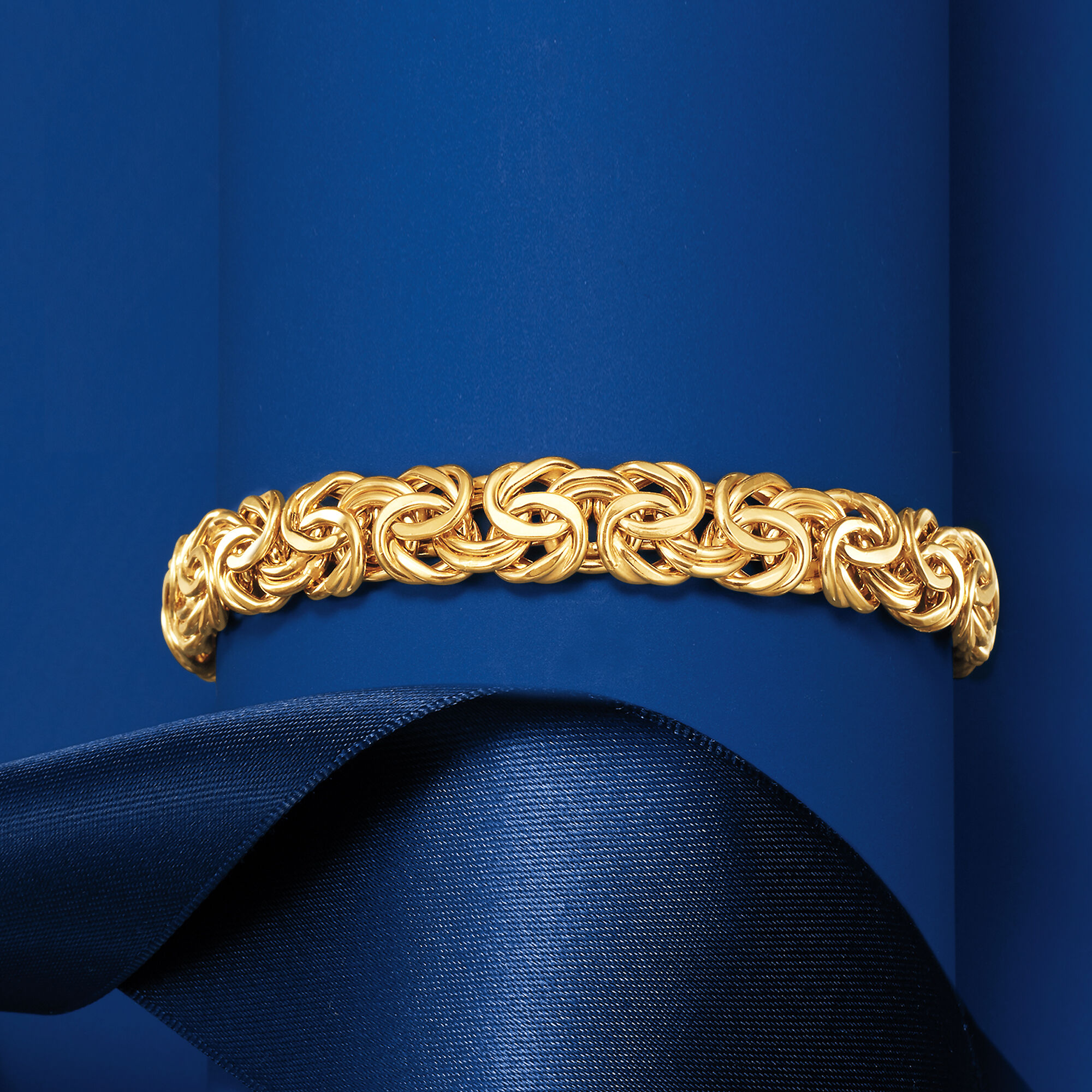 14kt Yellow Gold Byzantine Bracelet | Ross Simons