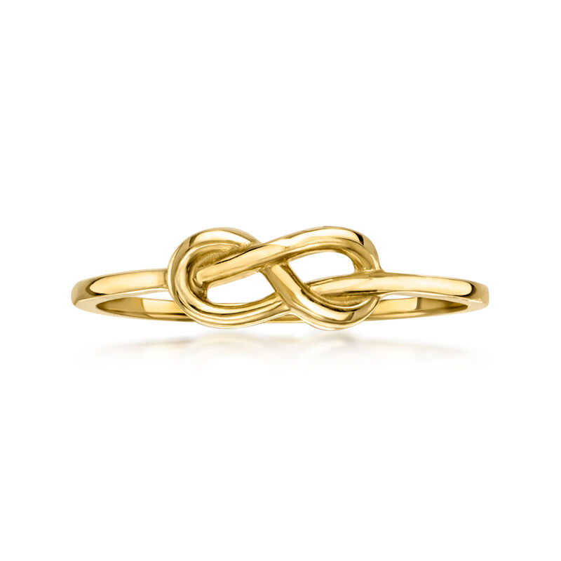 Italian 10kt Yellow Gold Infinity Symbol Ring. Size 7 image number 0