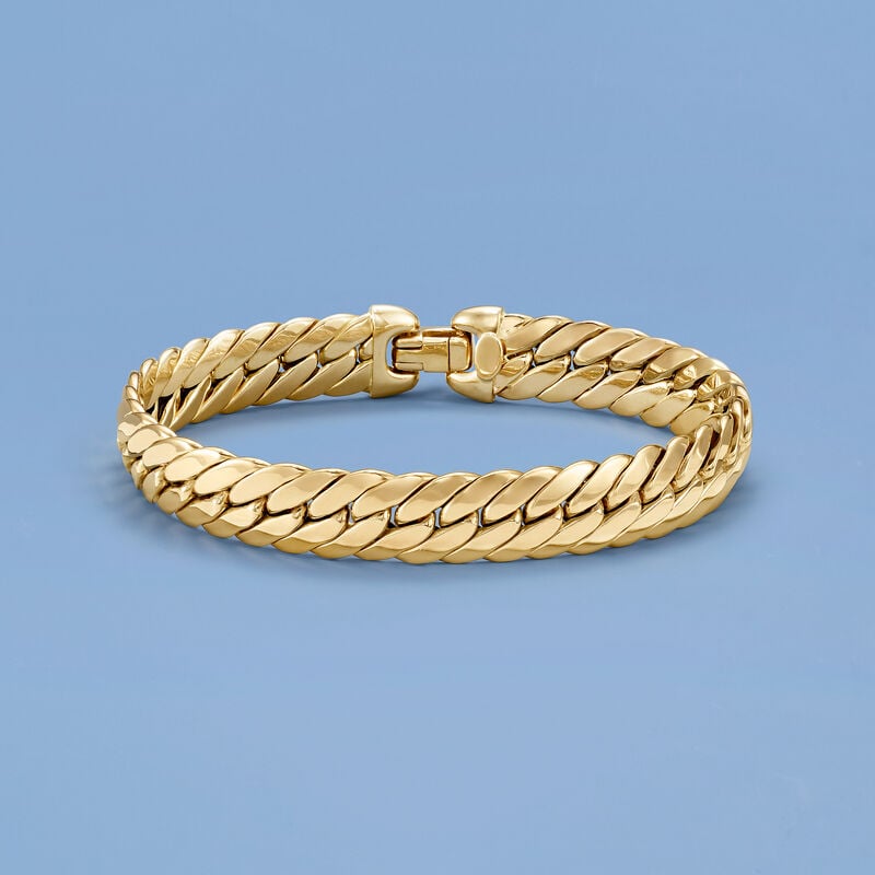 Italian 14kt Yellow Gold Cuban-Link Bracelet image number 2