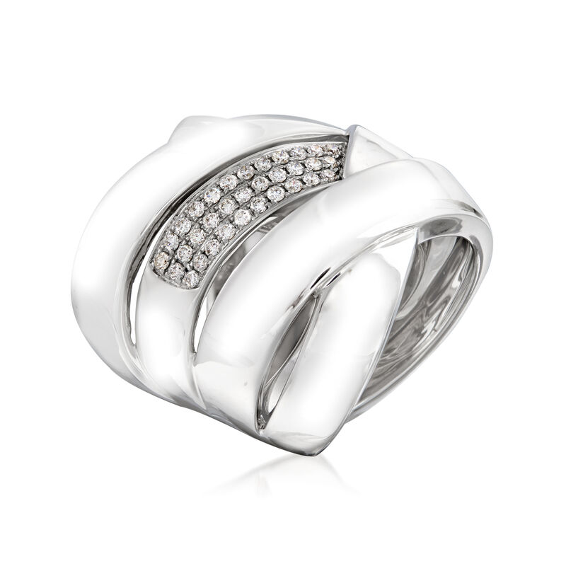 .60 ct. t.w. Diamond Knot Ring in 14kt White Gold. Size 7 image number 2
