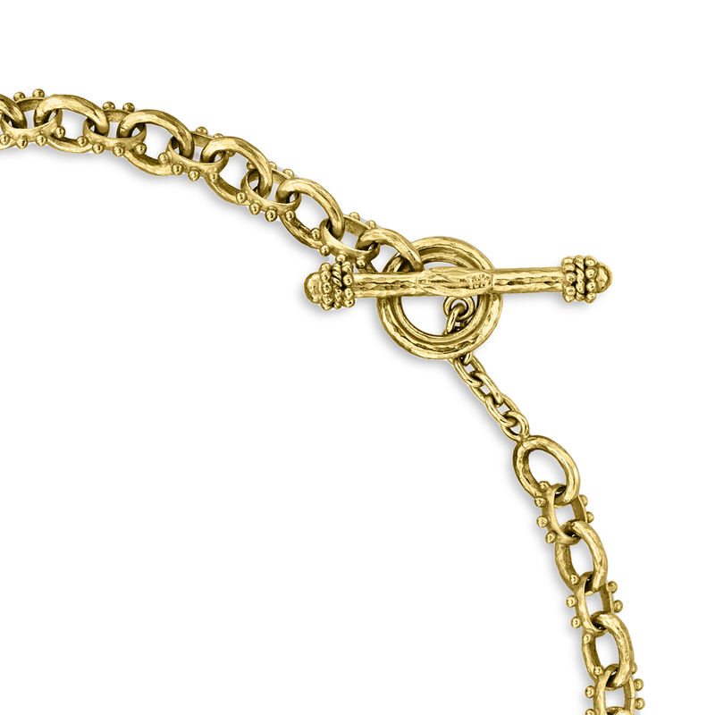 C. 1990 Vintage Elizabeth Locke Turquoise Teardrop Pendant Necklace in 18kt Yellow Gold image number 2