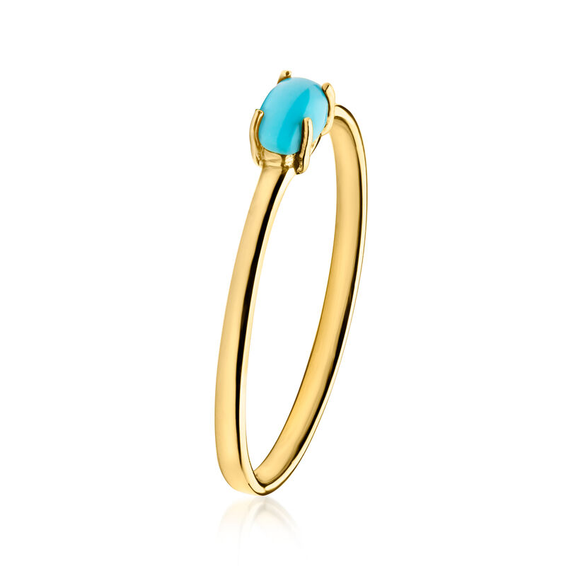 Turquoise Ring in 10kt Yellow Gold image number 2