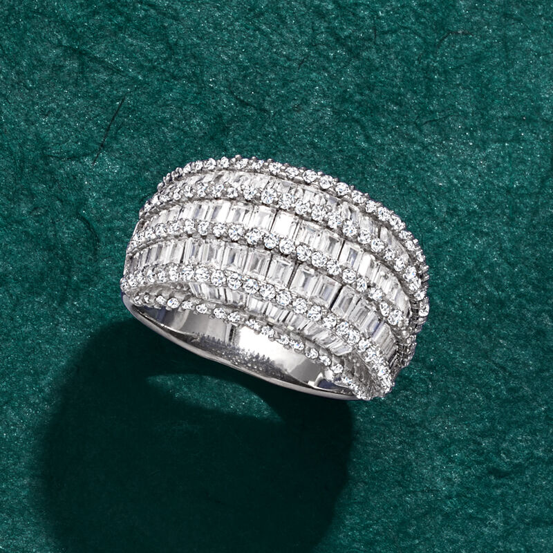 3.00 ct. t.w. CZ Dome Ring in Sterling Silver image number 3