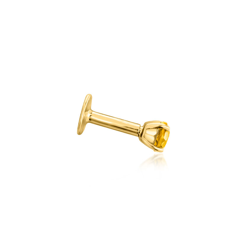 Citrine Flat-Back Earrings in 14kt Yellow Gold image number 3