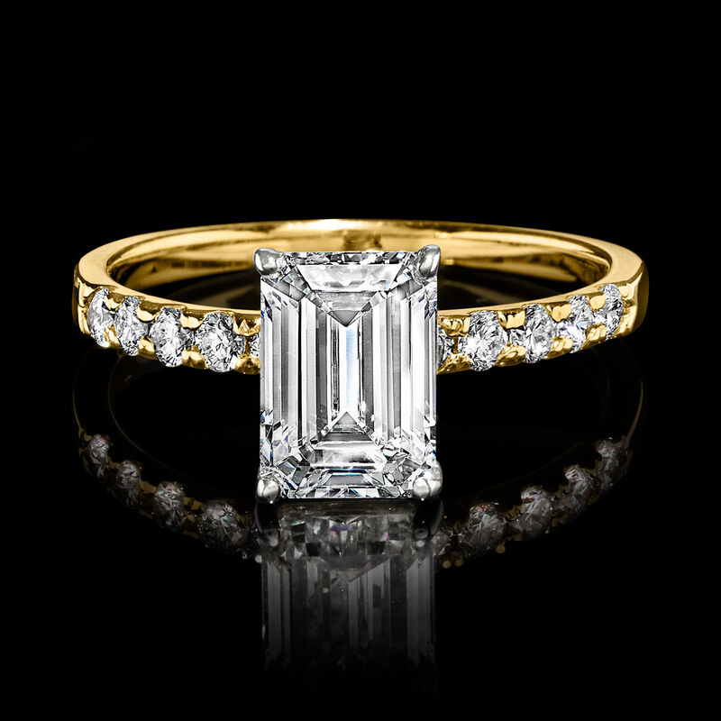 2.30 Carat Lab-Grown Diamond Ring in 14kt Yellow Gold image number 2