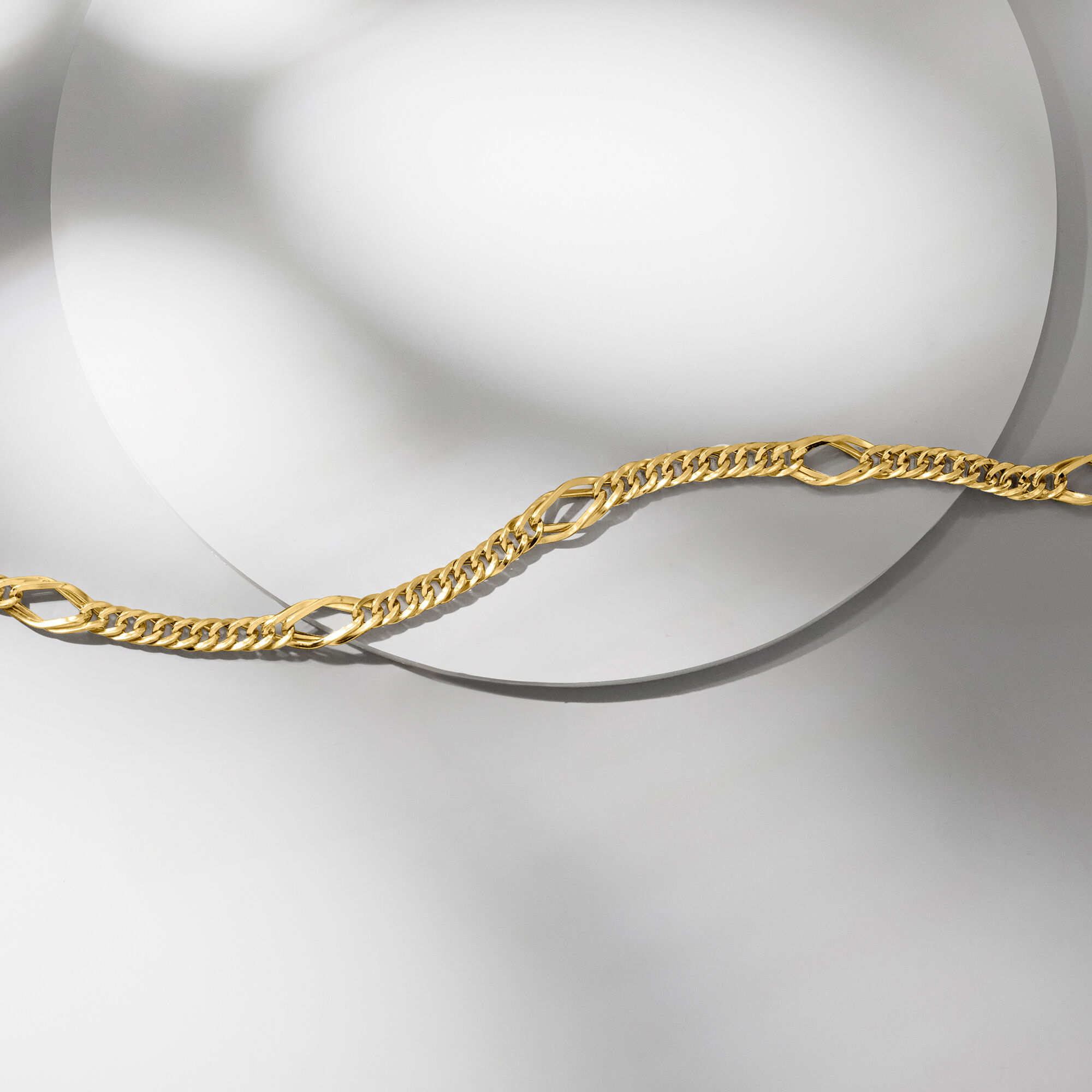 ★ROSEMONT★ 14K necklace RL0158 14kt Yellow Gold Oval Rolo-Link Necklace. 20