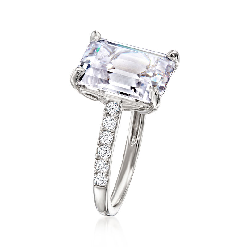 6.20 ct. t.w. CZ Ring in Sterling Silver image number 2