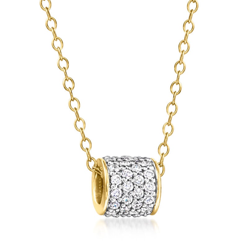 .50 ct. t.w. Pave Lab-Grown Diamond Necklace in 18kt Gold Over Sterling. 16" image number 2