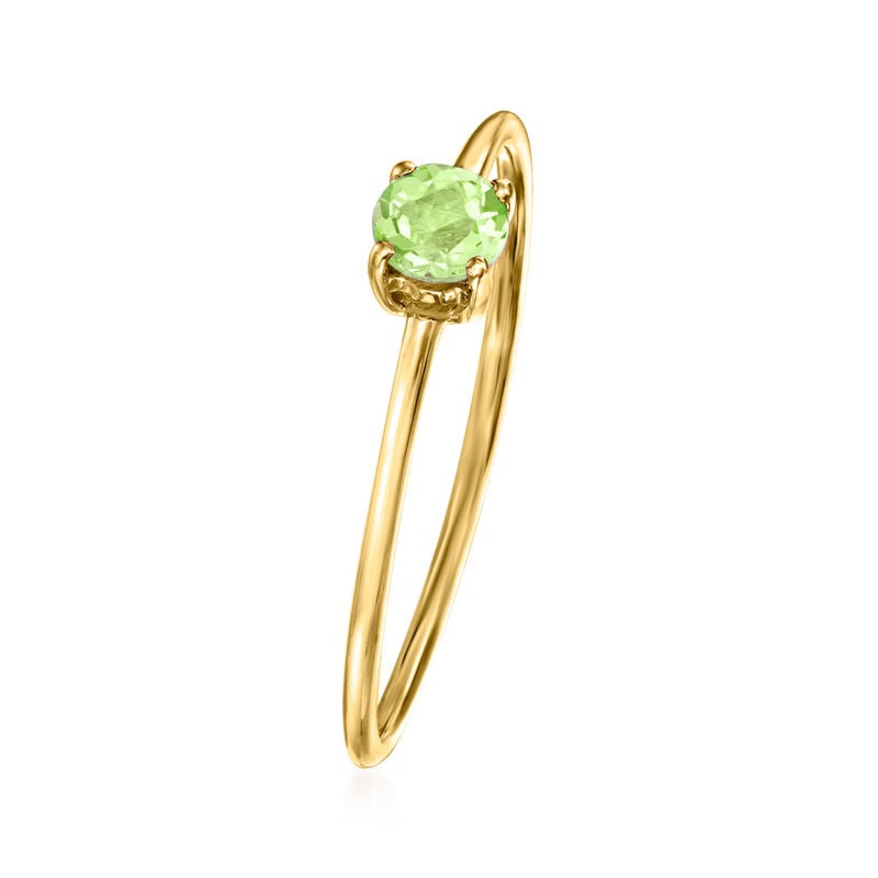 .20 Carat Peridot Ring in 14kt Yellow Gold image number 1