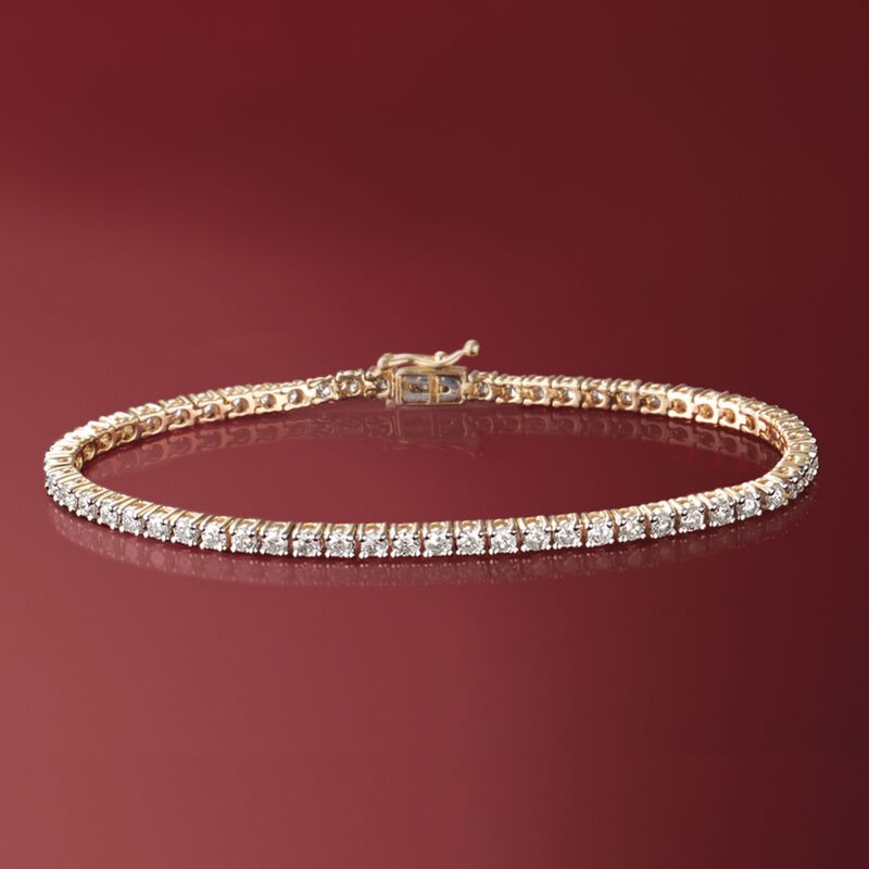 3.00 ct. t.w. Diamond Tennis Bracelet in 14kt Yellow Gold image number 2