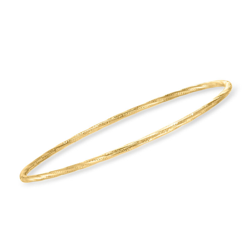 Italian 10kt Yellow Gold Bangle Bracelet image number 0