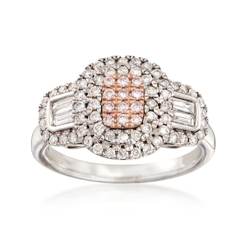 .75 ct. t.w. Pink and White Diamond Ring in 14kt Two-Tone Gold image number 0