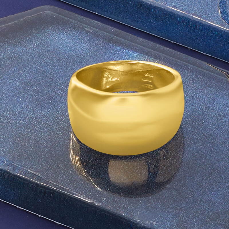 Italian 18kt Gold Over Sterling Dome Ring image number 3