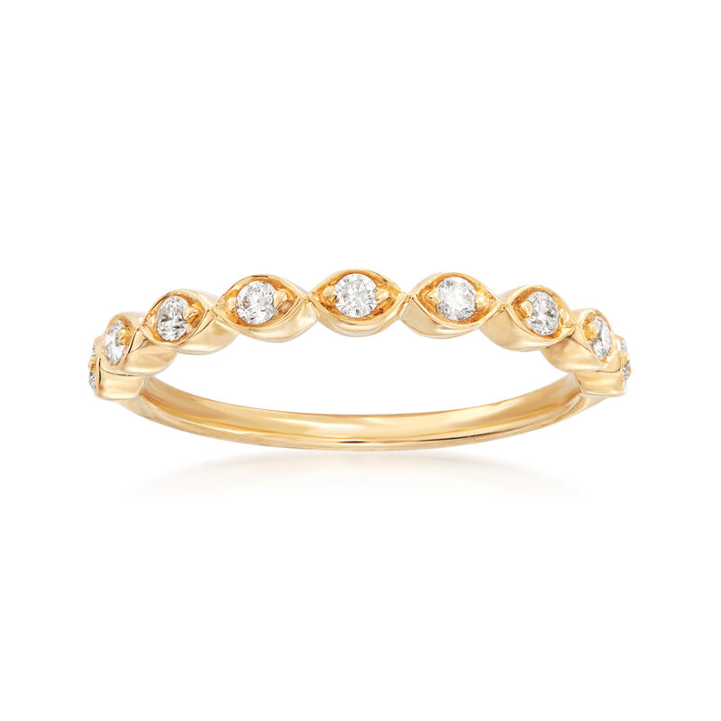 Henry Daussi .17 ct. t.w. Diamond Wedding Ring in 18kt Yellow Gold image number 0