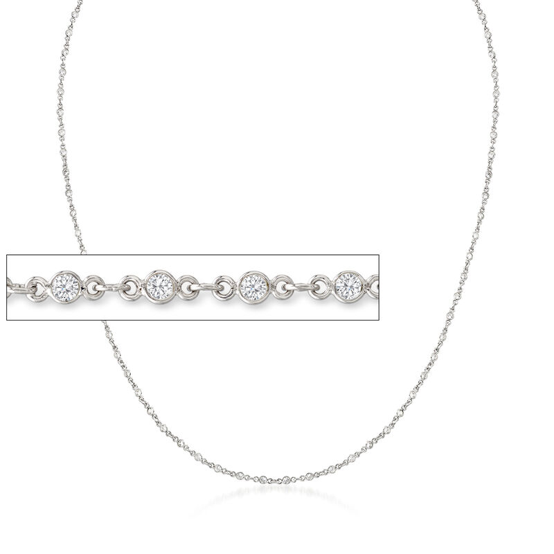 2-In-1 CZ Necklace and Eyeglass Chain in Sterling Silver image number 0