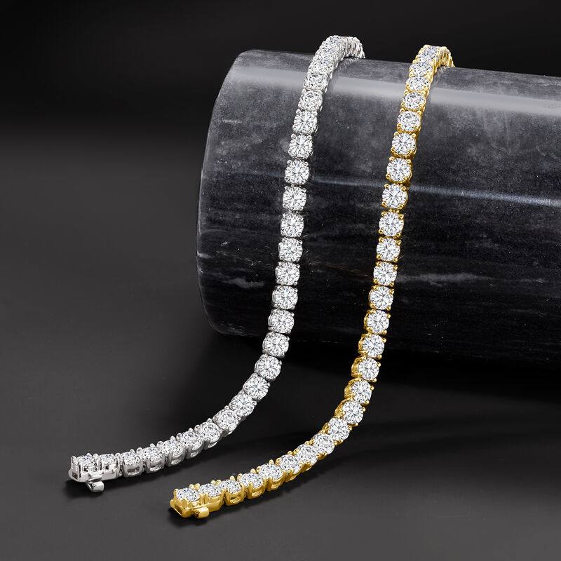 15.00 ct. t.w. Diamond Tennis Bracelet in 14kt Yellow Gold image number 3