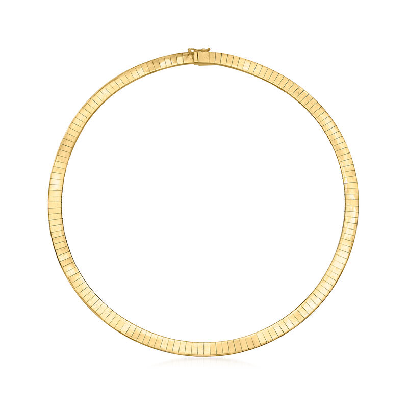 C. 1980 Vintage 6mm 14kt Yellow Gold Omega Necklace image number 0