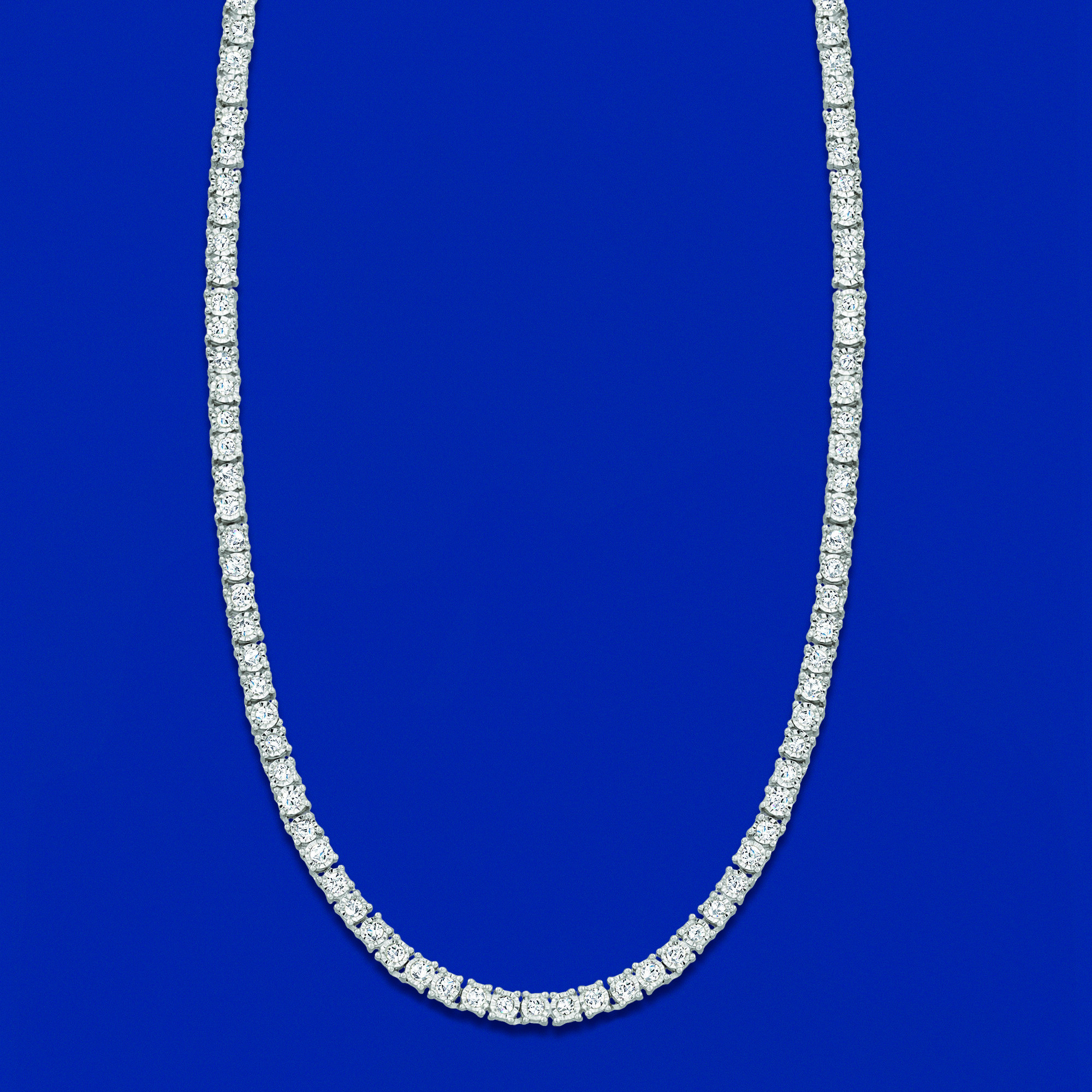 3.00 ct. t.w. Diamond Tennis Necklace in Sterling Silver