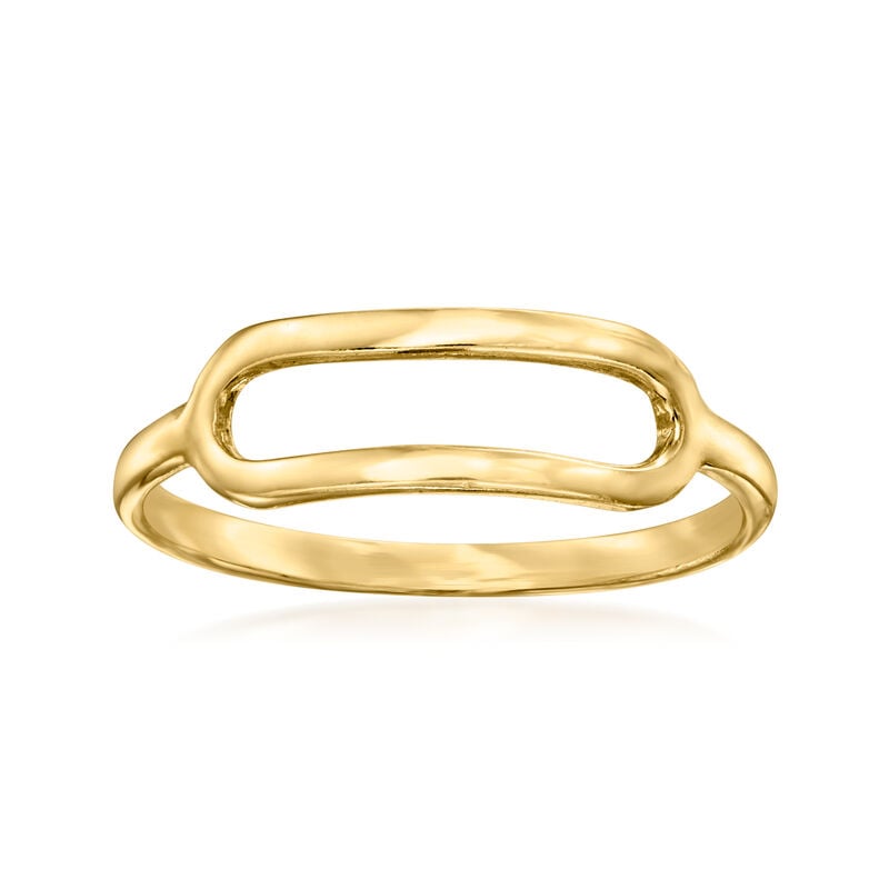 14kt Yellow Gold Open Geometric Ring image number 0