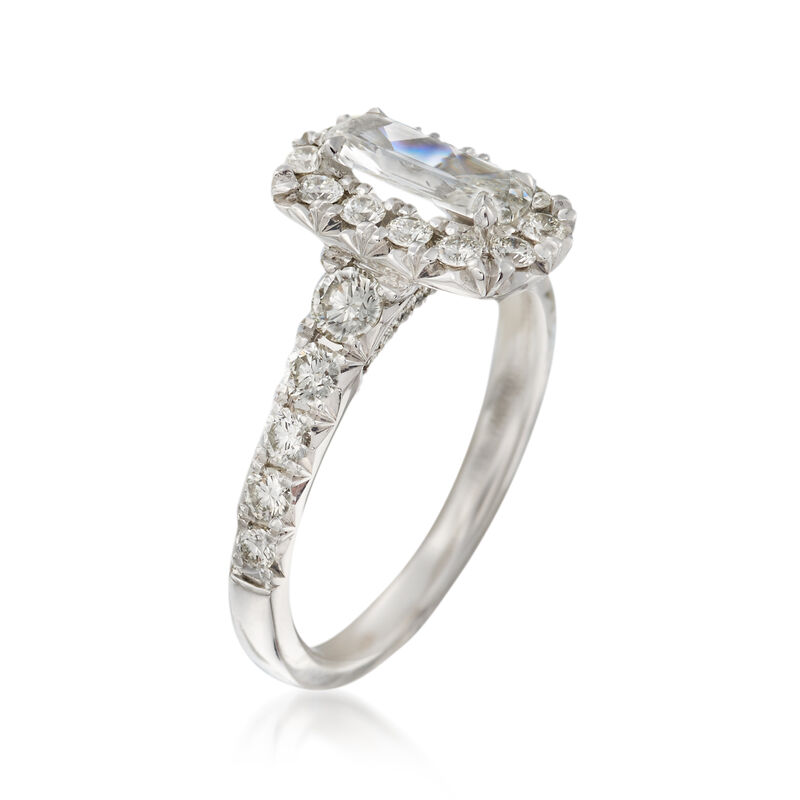 Henri Daussi 1.50 ct. t.w. Diamond Engagement Ring in 18kt White Gold image number 1