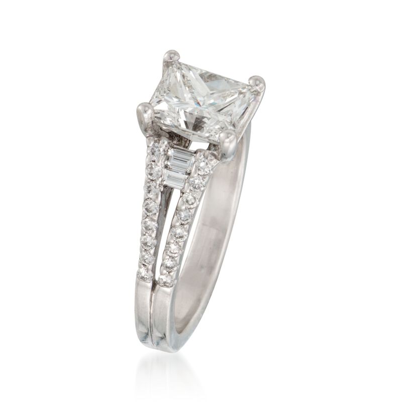 2.47 ct. t.w. Certified Diamond Engagement Ring in 18kt White Gold image number 2