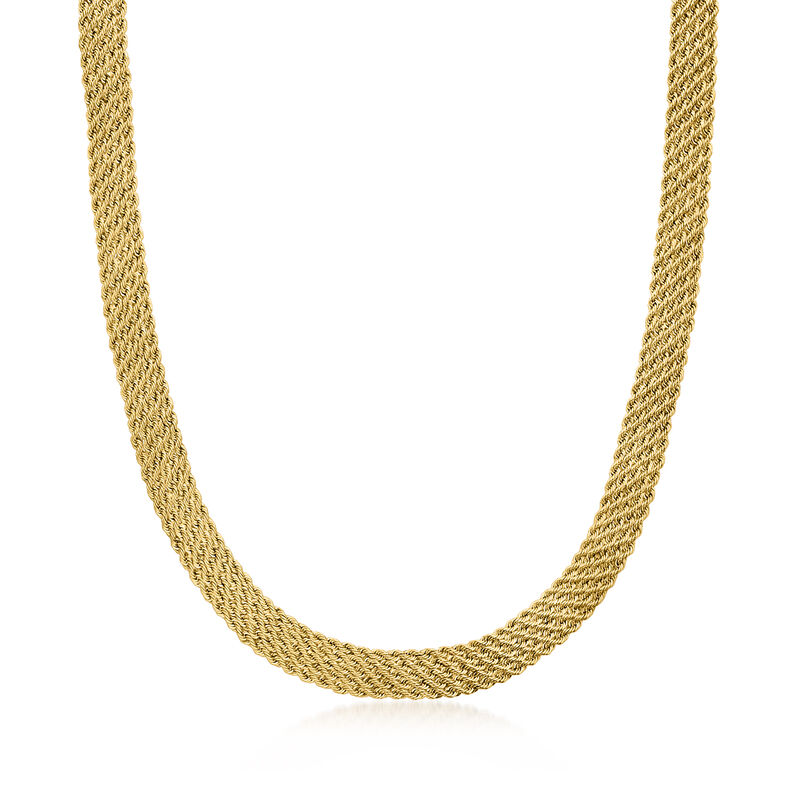 Italian 14kt Yellow Gold Multi-Row Rope-Chain Necklace image number 0